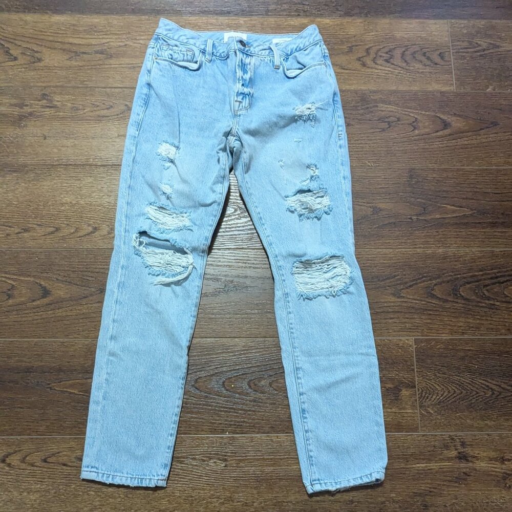 FRAME Le Garcon Distressed Jeans Size 26